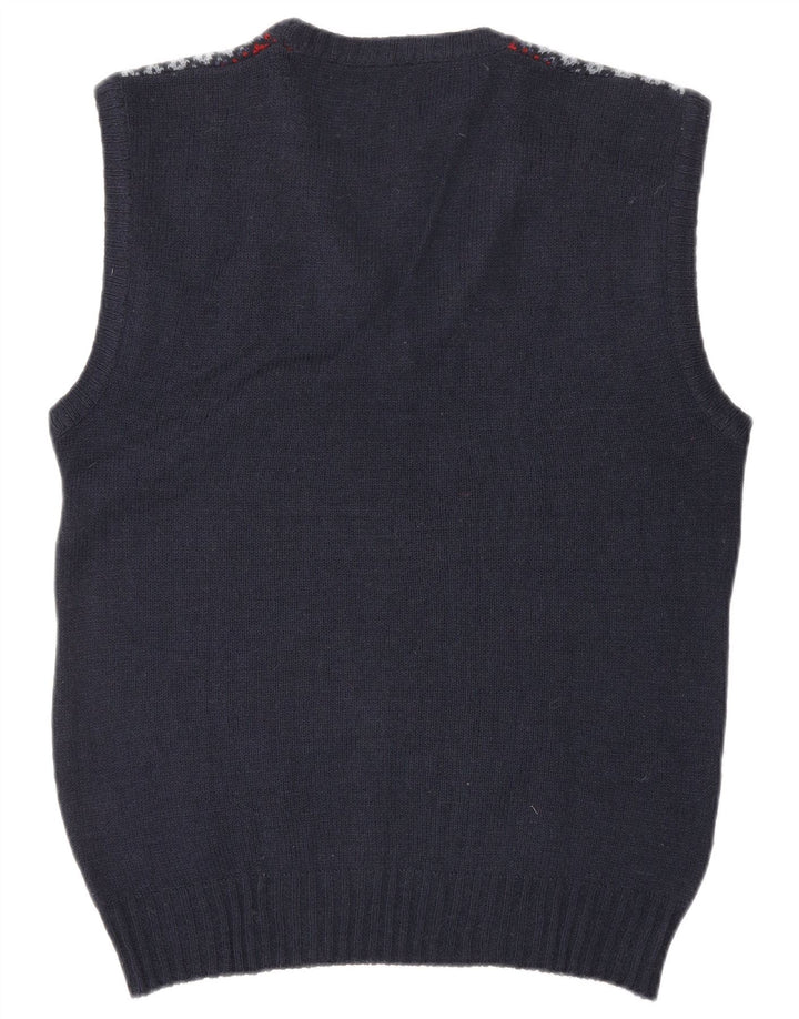 WRANGLER Herren-Tanktop, mittelgroß, Marineblau, Argyle-/Diamant-Wolle