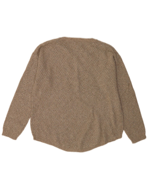 Fat Face Damen-Pullover mit U-Boot-Ausschnitt, UK 16, Größe L, Beige, Baumwolle