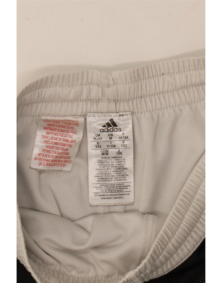 Adidas Sportshorts für Jungen, 11–12 Jahre, schwarzes Colourblock-Polyester