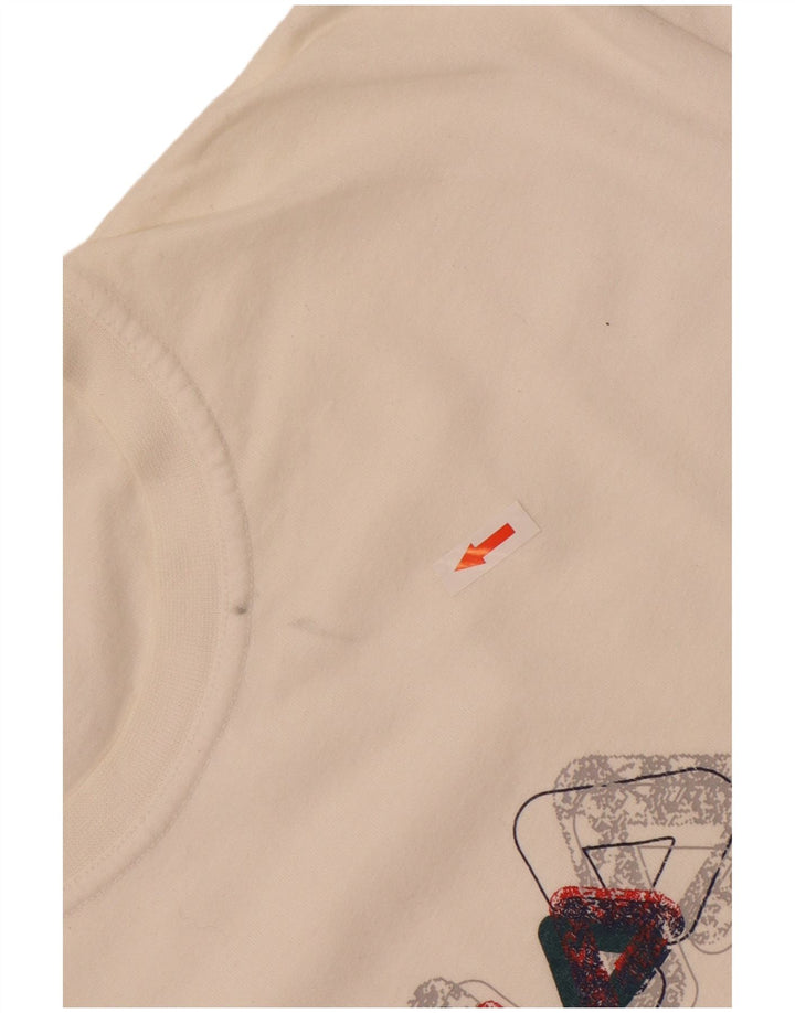 Fila Herren Grafik-T-Shirt-Oberteil Mittelweiß