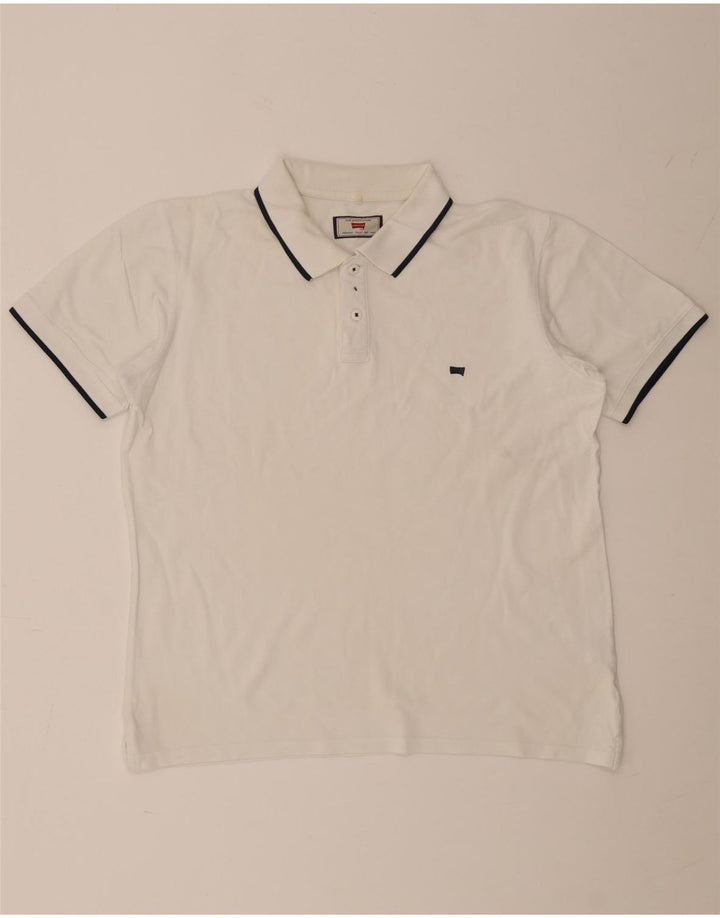 Carrera Herren Regular Fit Poloshirt XL Weiß gestreift