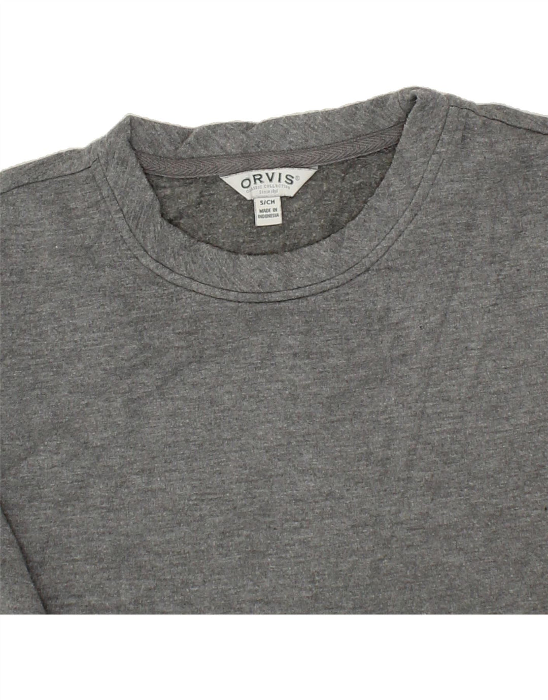 ORVIS Womens Sweatshirt Jumper UK 10 Small Grey Modal Vintage Orvis and Second-Hand Orvis from Messina Hembry 