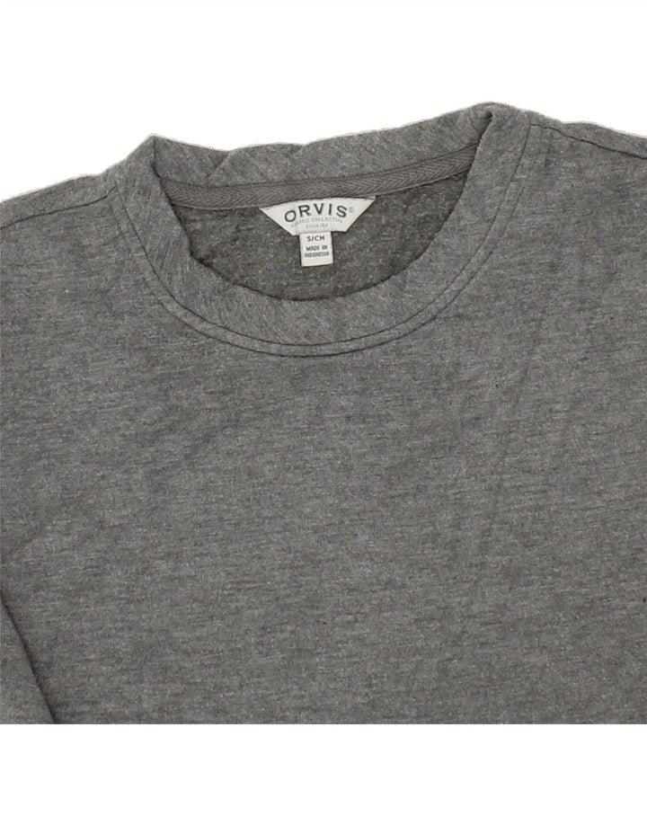 ORVIS Womens Sweatshirt Jumper UK 10 Small Grey Modal Vintage Orvis and Second-Hand Orvis from Messina Hembry 