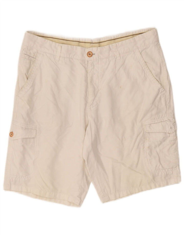 Massimo Dutti Herren Cargoshorts EU 42 Large W32 Weiß