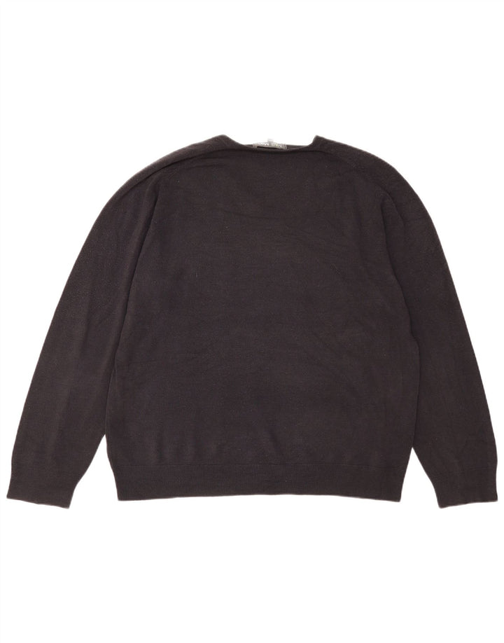Marks & Spencer Herren-Pullover mit V-Ausschnitt, 2XL, Marineblau, Acryl