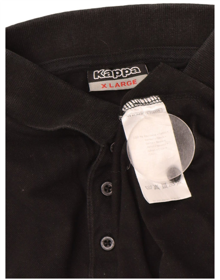 KAPPA Herren Poloshirt XL Schwarz Baumwolle