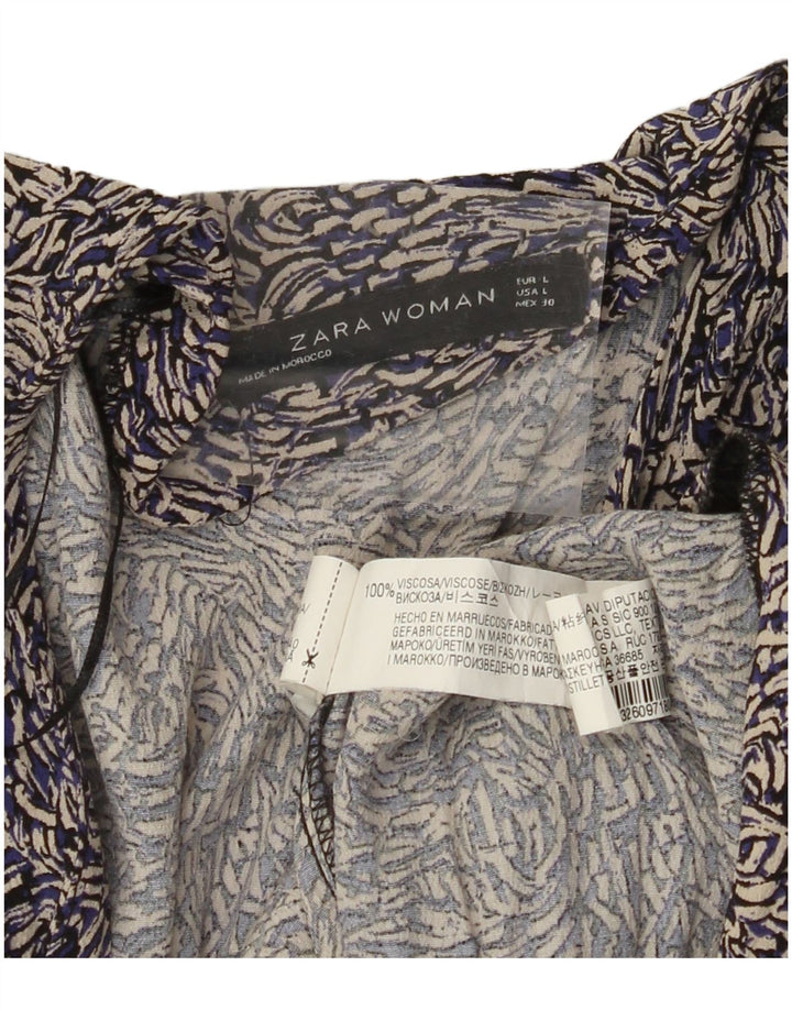 ZARA Womens Jumpsuit UK 14 Large Multicoloured Animal Print Viscose