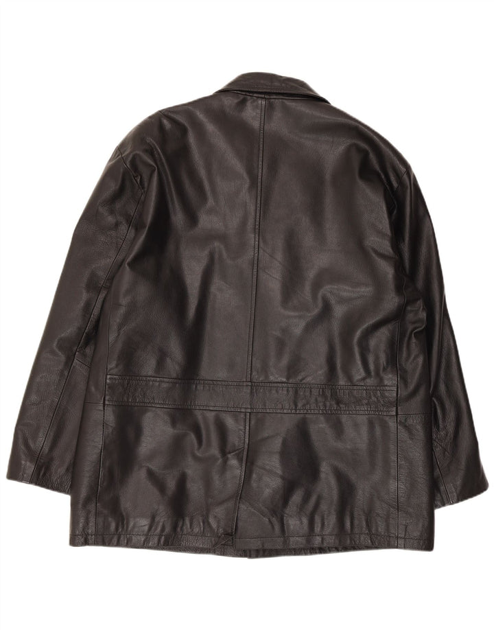 Vintage Herren Lederjacke UK 40 Large Schwarz