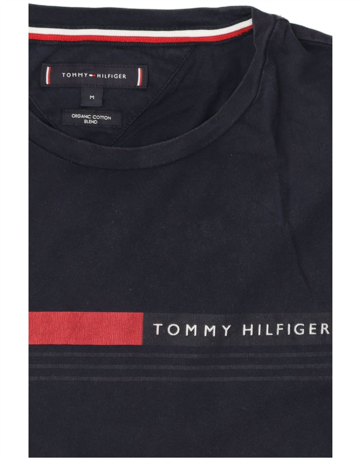 TOMMY HILFIGER Herren T-Shirt Top Medium Marineblau Colourblock Baumwolle