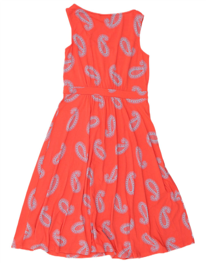 BODEN Langes ärmelloses A-Linien-Kleid für Damen, UK 12, Mittelrot, Paisley-Viskose