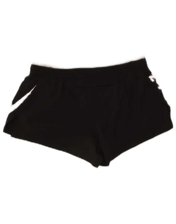 Nike Damen Dri Fit Graphic Sport Shorts UK 12 Medium Schwarz Polyester