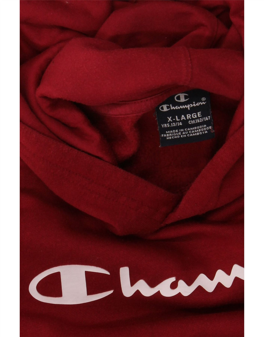 CHAMPION Kapuzenpullover mit Grafik für Jungen, 13–14 Jahre, XL, Rot