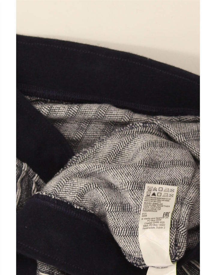 Marks & Spencer Herren-Freizeitshorts, groß, marineblau, gestreift, Baumwolle