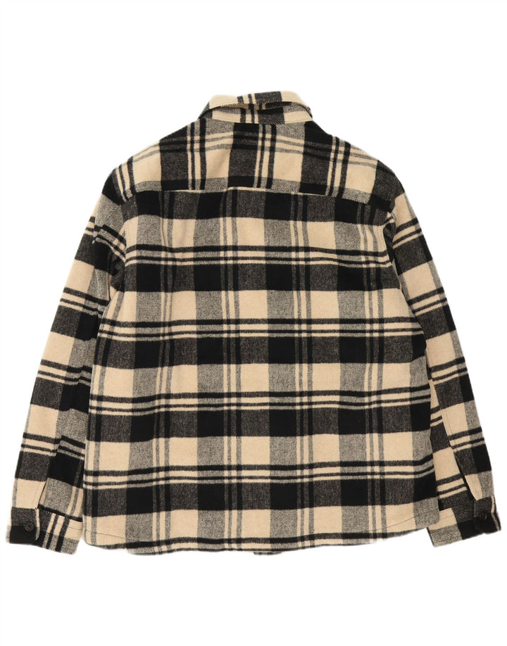 Marks & Spencer Herren-Überhemd, Flanellhemd, XL, beige kariert