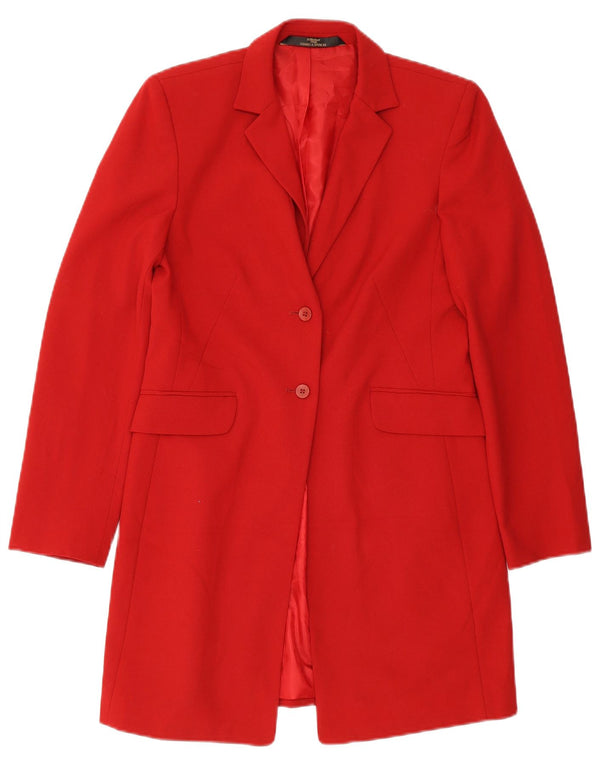 Marks & Spencer Damen St. Michael Longline Blazer Jacke UK 8 Small Rot