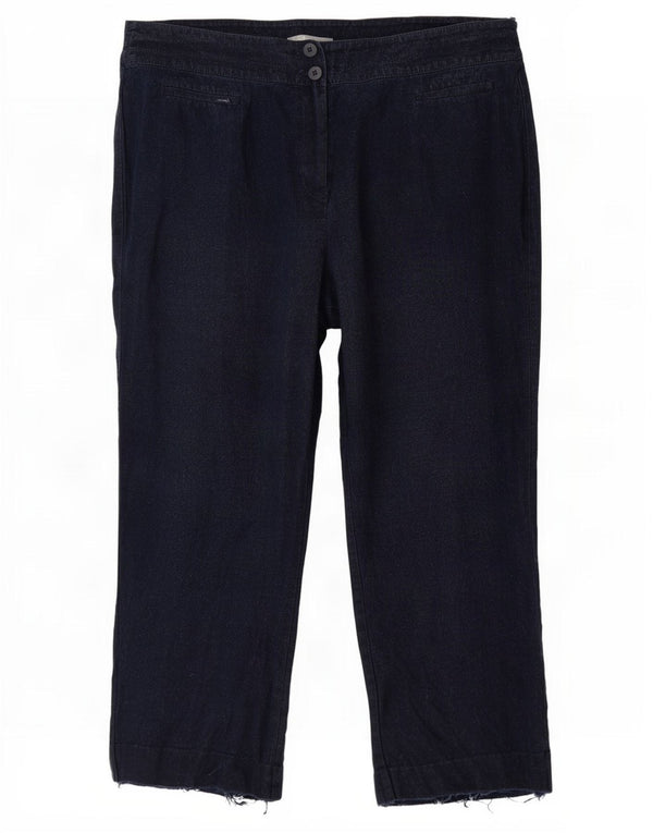Marks & Spencer Damen Gerade Freizeithose UK 20 2XL W40 L28 Marineblau