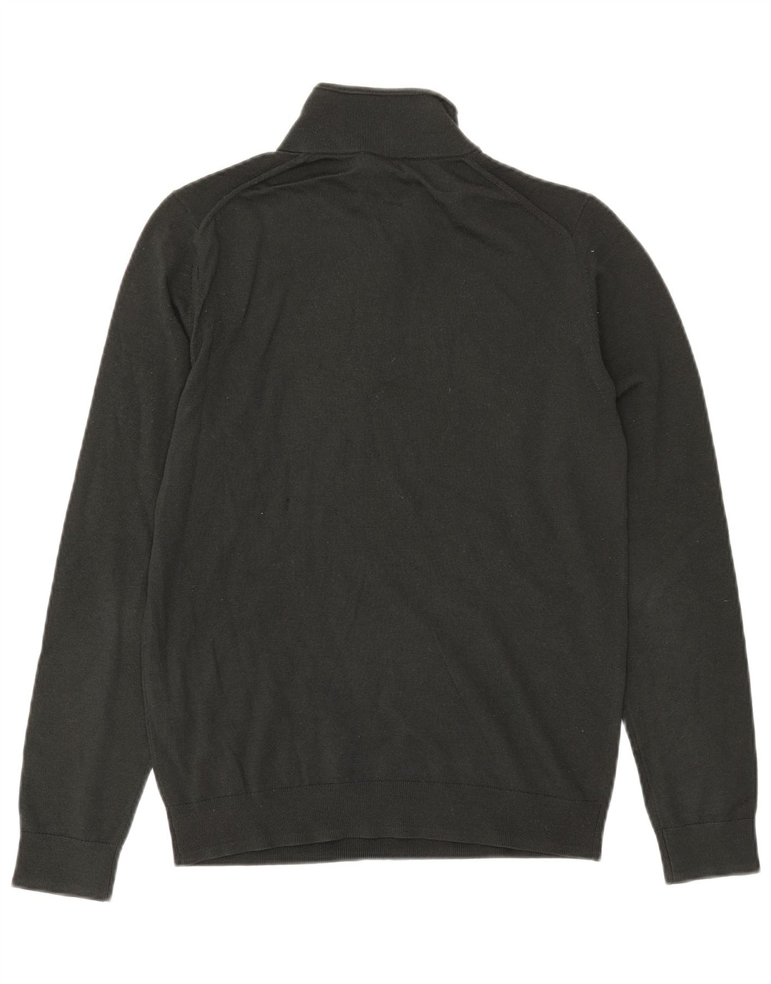 REISS Mens Zip Neck Jumper Sweater Small Green Wool