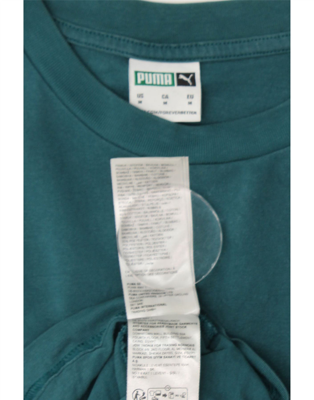 PUMA Herren Grafik-T-Shirt-Oberteil aus mittelgrüner Baumwolle