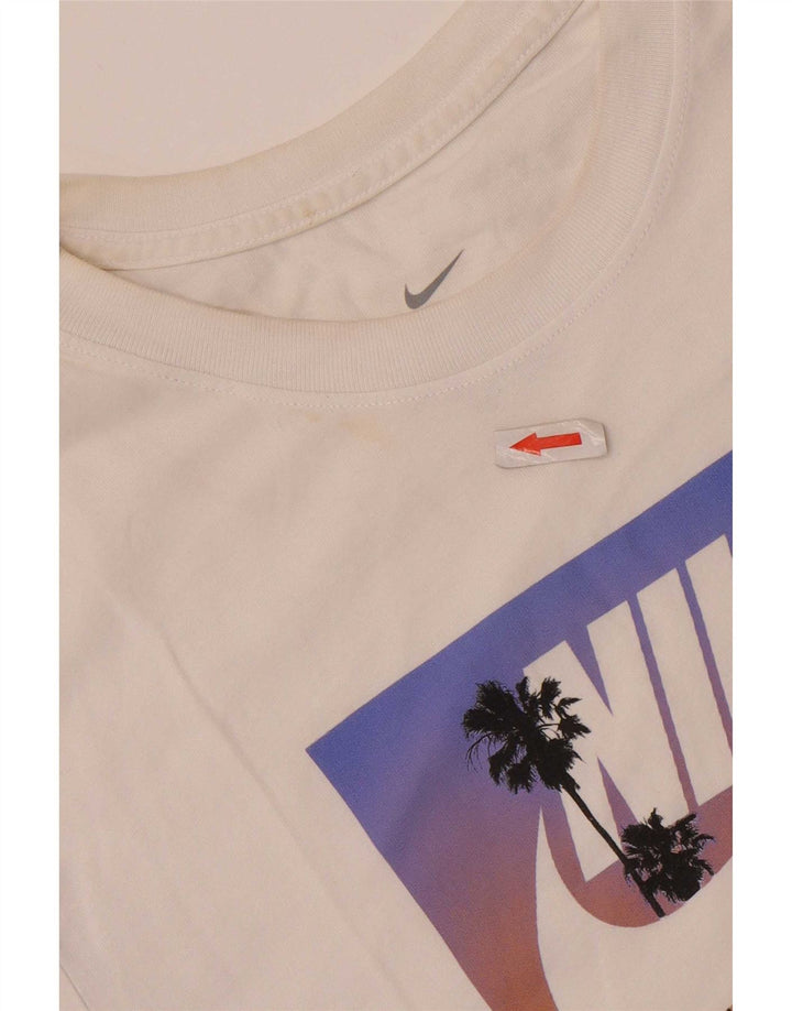 Nike Herren-T-Shirt mit Grafik, mittelweiße Baumwolle