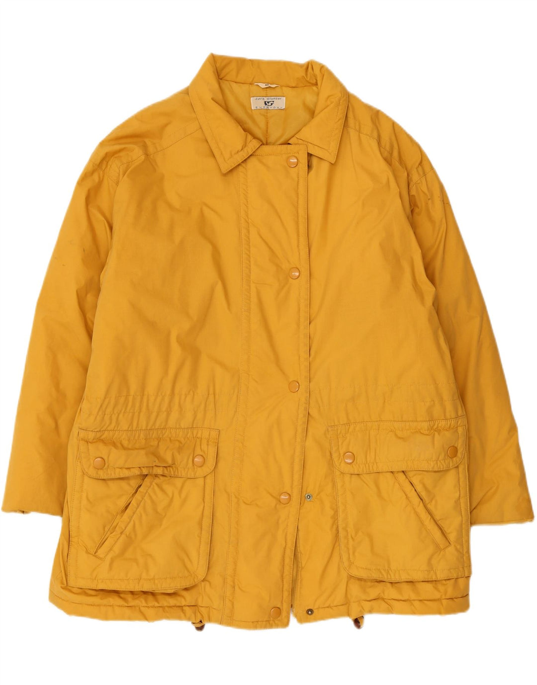SARA GLENZER Damen Übergroßer Windjacke-Mantel UK 14 Mittelgelb