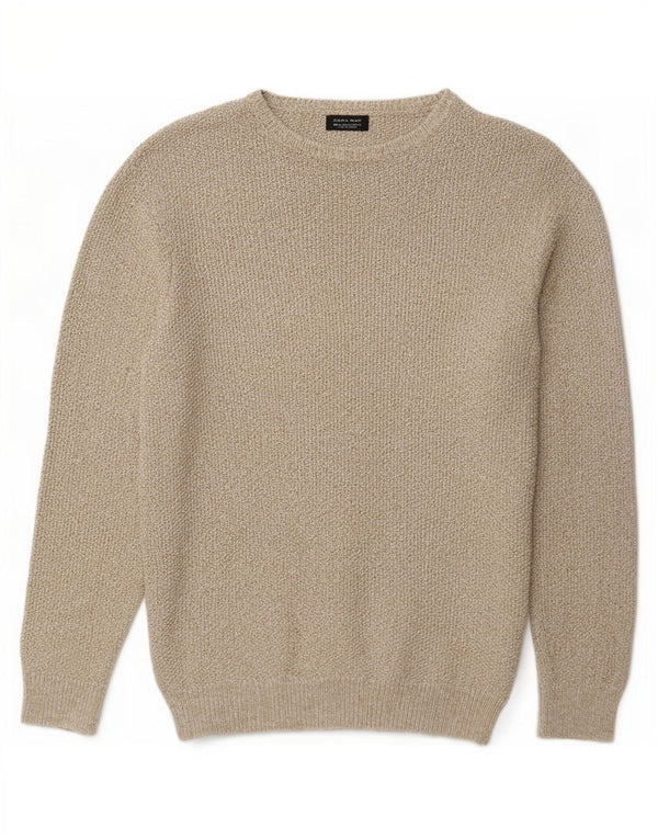 Zara Herren-Pullover mit U-Boot-Ausschnitt, XL, Grau meliert