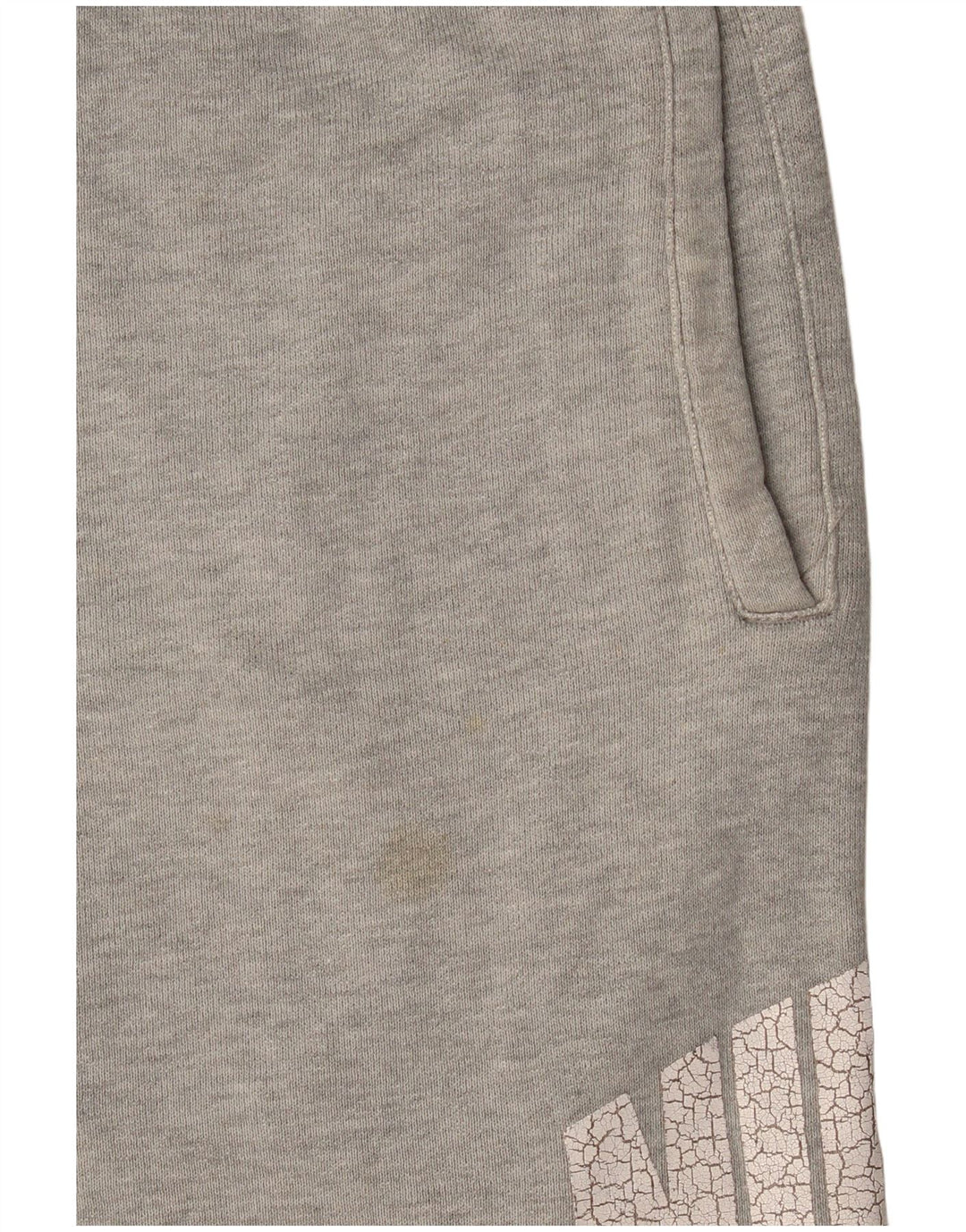 Nike Herren-Sportshorts mit Grafik, mittelgraue Baumwolle