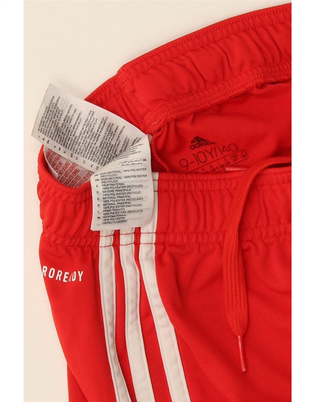 Adidas Jungen Aeroready Sportshorts 9–10 Jahre, rotes Polyester