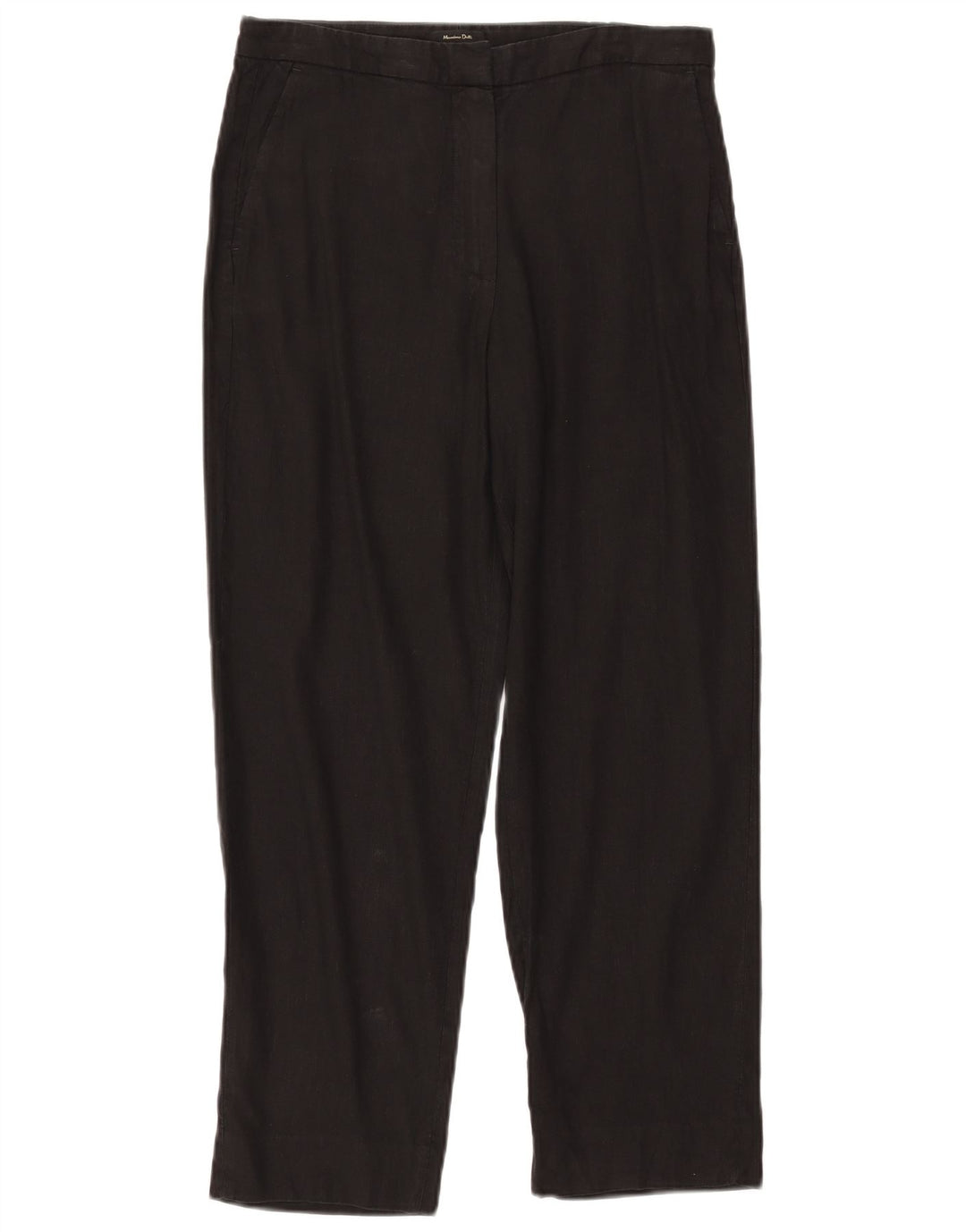 Massimo Dutti Damen Chinohose EU 38 Small W28 L25 Schwarzes Leinen