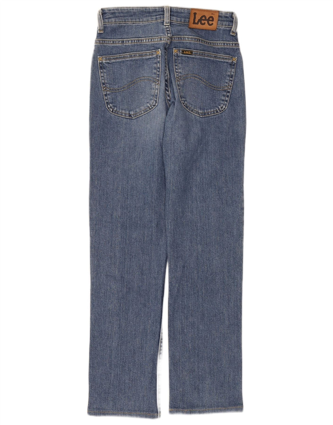 Lee Damen Straight Jeans W28 L29 Blau