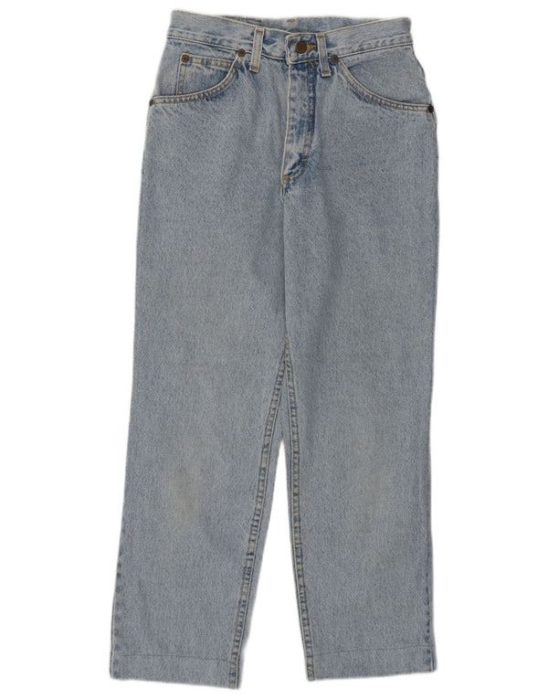 Lee Damen Crop High Waist Jeans US 14 Large W28 L26 Blaue Baumwolle