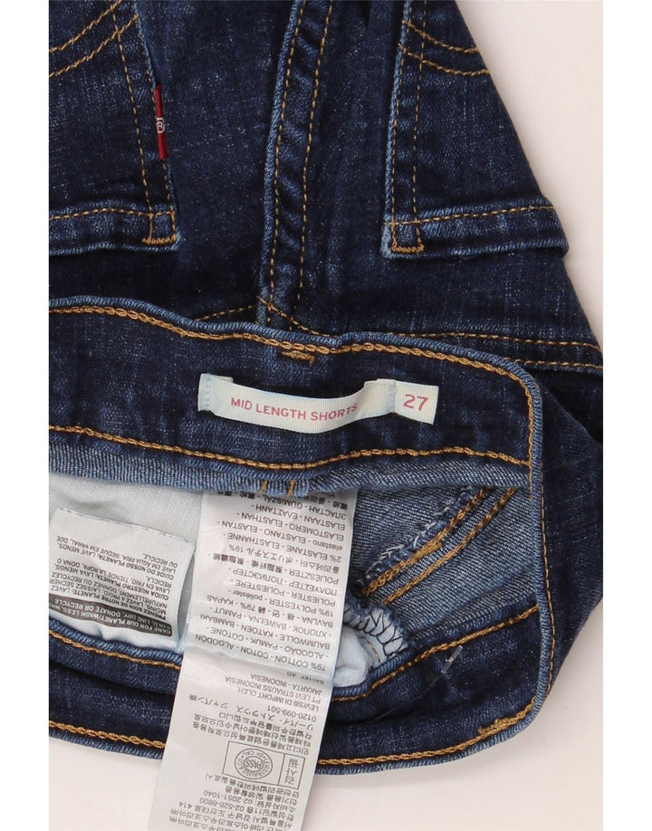 LEVI'S Damen-Jeansshorts mit mittelhohem Bund, W27, Größe S, marineblau, Baumwolle