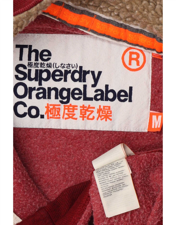 Superdry Herren-Trainingsanzugoberjacke aus mittelroter Baumwolle