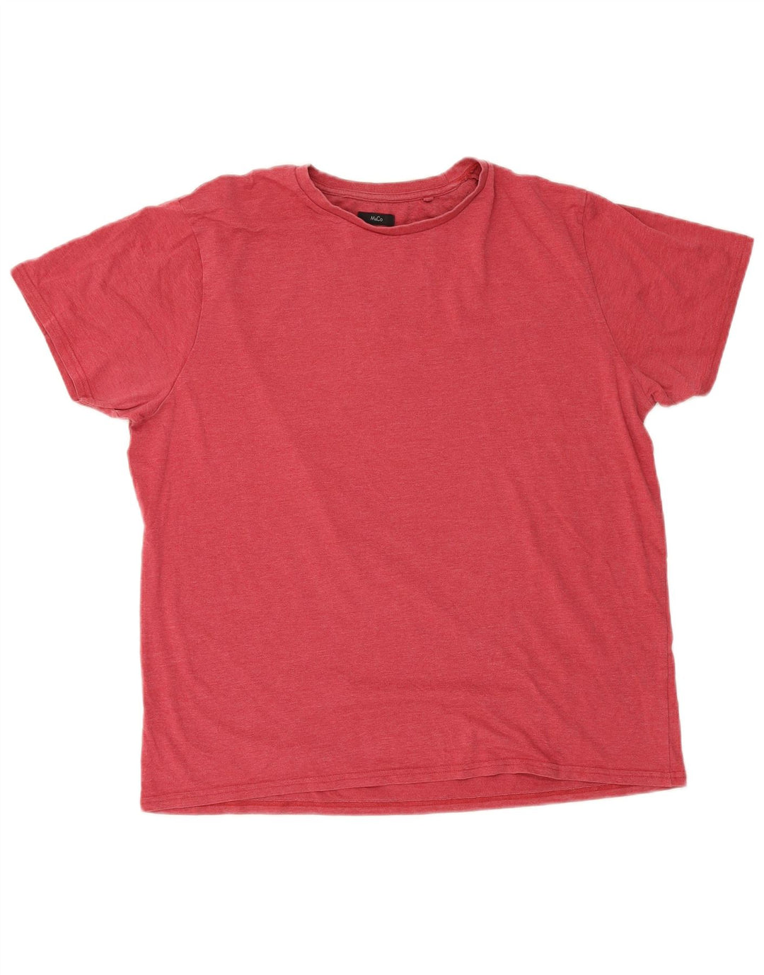 M&Co Herren T-Shirt Top XL Rot Baumwolle