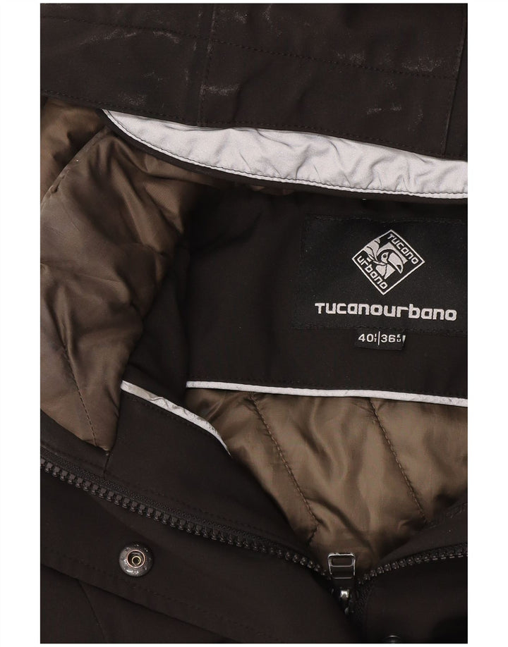 Tucano Urbano Wattierter Damenmantel mit Kapuze IT 40 Small Grau