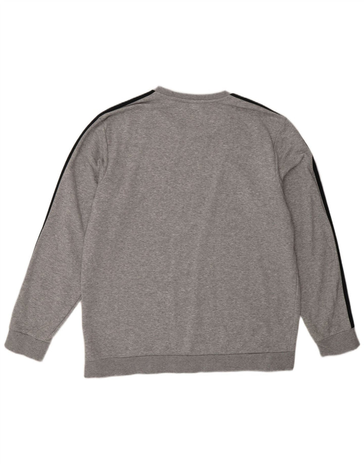 Adidas Herren Sweatshirt Pullover XL Grau gefleckte Baumwolle