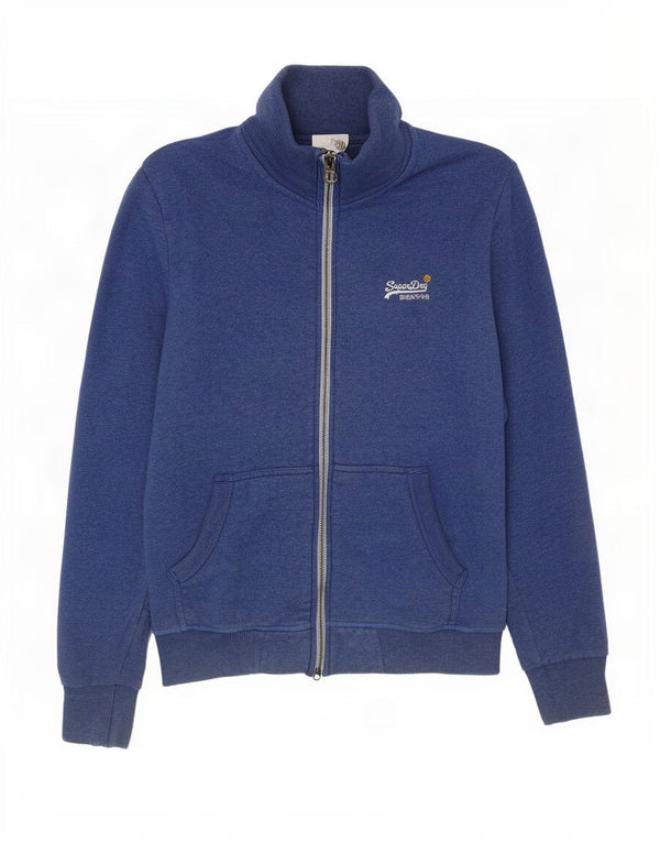 Superdry Herren-Trainingsanzug, Oberteil, Jacke, Größe S, Blau, Baumwolle