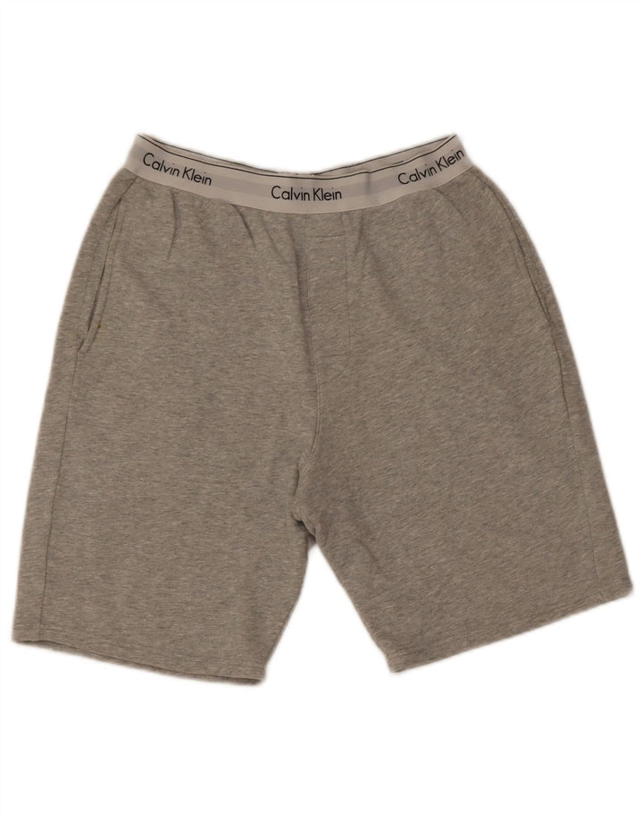 Calvin Klein Herren Graphic Sport Shorts Mittelgraue Colourblock-Baumwolle