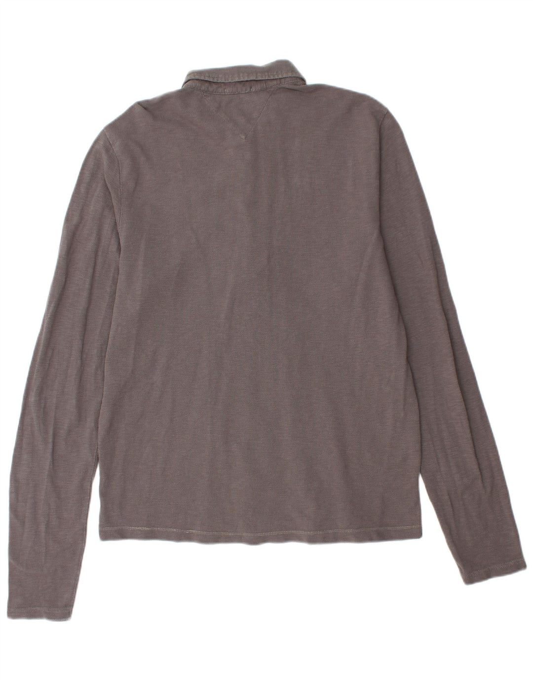 TOMMY HILFIGER Herren Grafik Langarm Poloshirt XL Grau