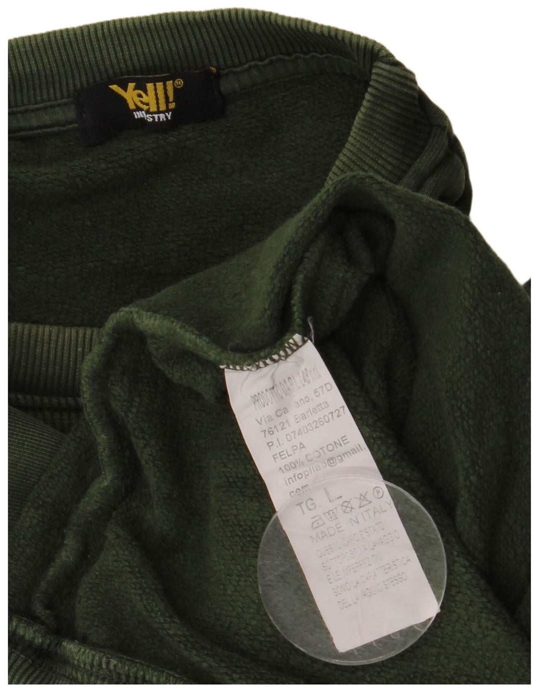 Schrei! Herren-Sweatshirt-Pullover, groß, grüne Baumwolle
