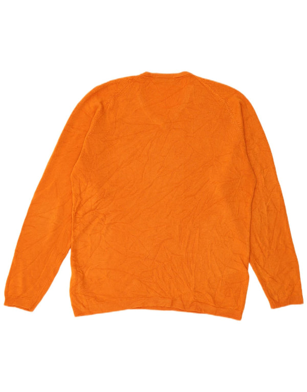 Marks & Spencer Herren Autograph V-Ausschnitt Pullover Pullover Small Orange Acryl