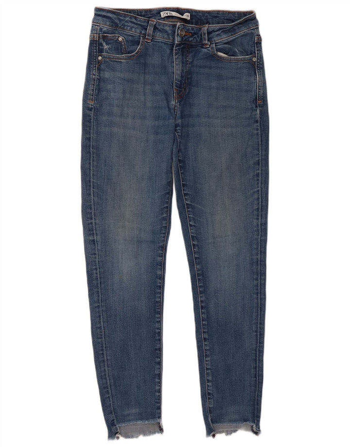 Zara Damen Slim Jeans EU 38 Small W28 L26 Blau