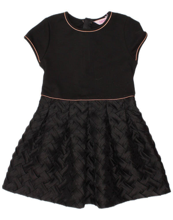 Ted Baker A-Linien-Kleid für Mädchen, 5–6 Jahre, schwarzes Polyester