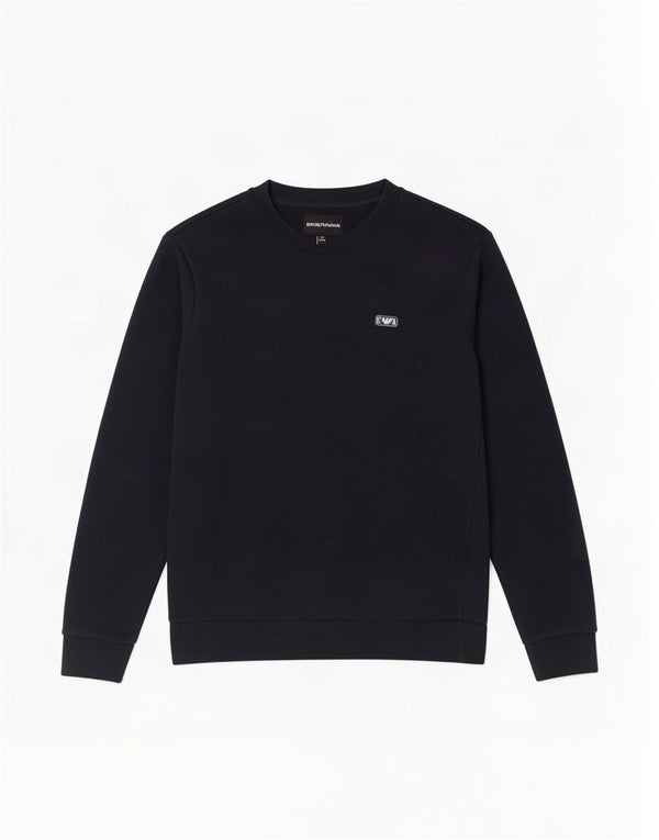 Emporio Armani Jungen-Sweatshirt, Pullover, 11–12 Jahre, marineblaue Baumwolle