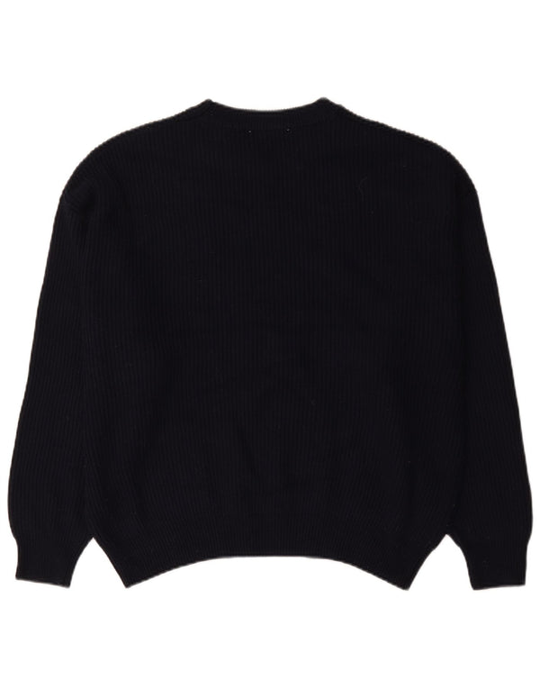 Zara Damen-Pullover, übergroß, Rundhalsausschnitt, Gr. 18, XL, Marineblau, Polyester