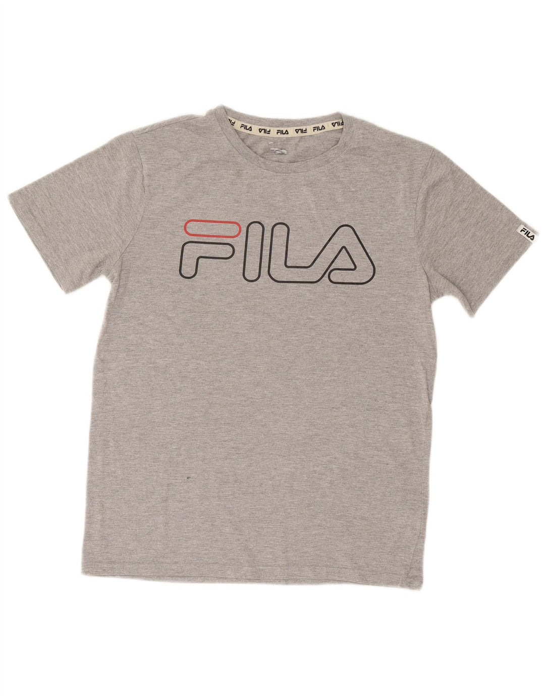 FILA Mens Graphic T-Shirt Top Medium Grey Polyester