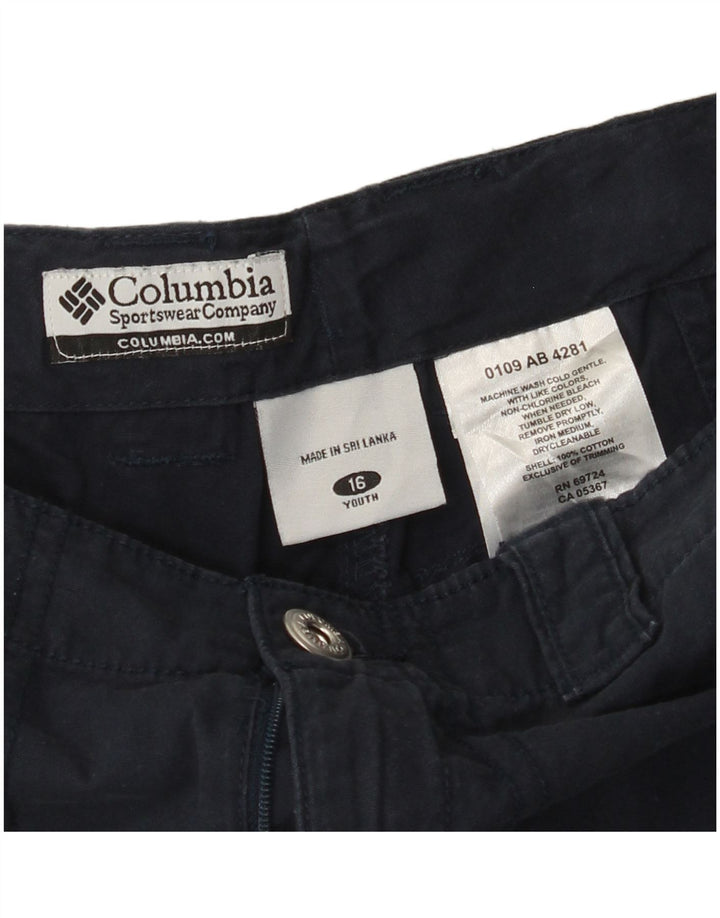 COLUMBIA Cargo-Shorts für Jungen, 15–16 Jahre, W26, marineblaue Baumwolle