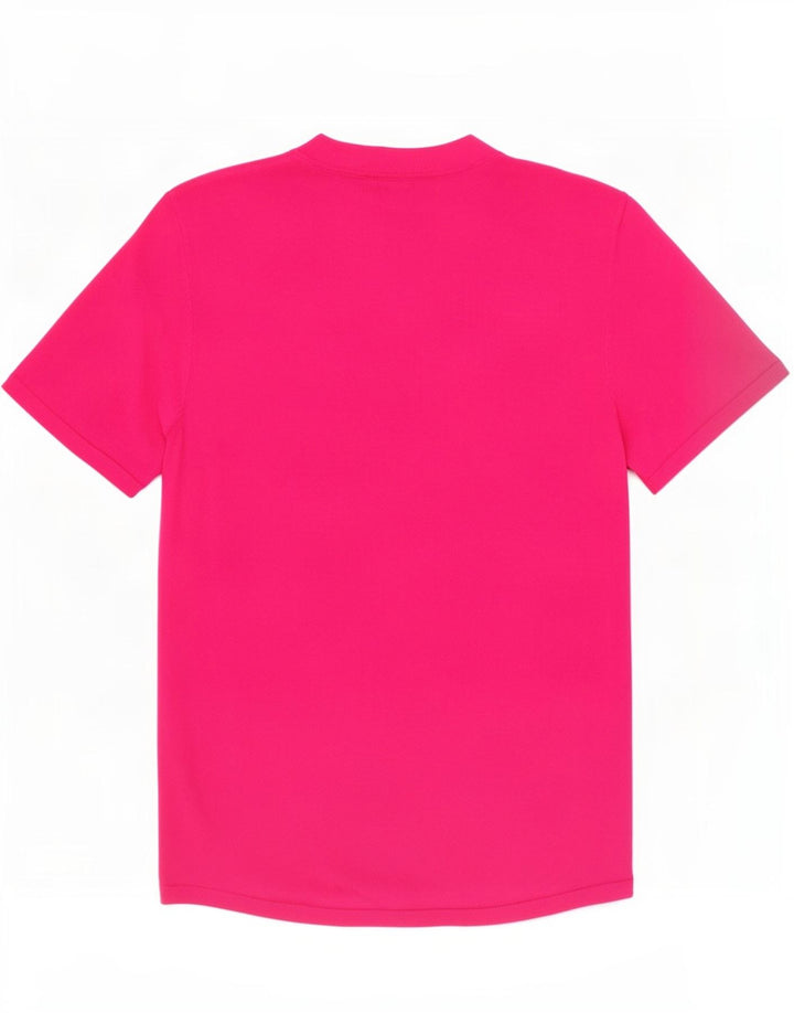 Zara Damen T-Shirt Top UK 12 Mittelrosa Viskose