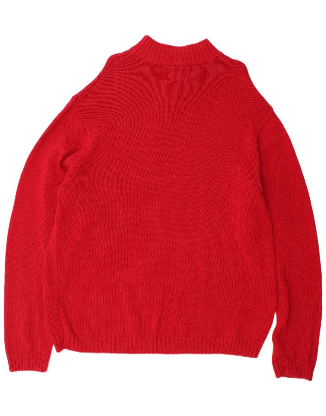 Chaps Herren-Pullover mit Reißverschluss, 2XL, rote Baumwolle