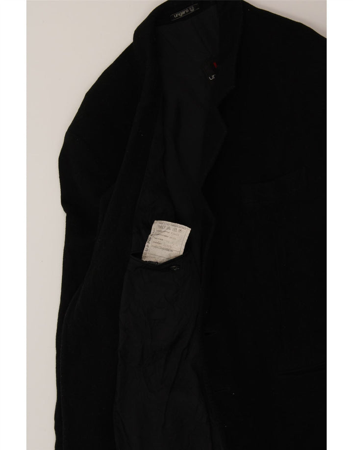 UNGARO Mens 2 Button Blazer Jacket IT 52 XL Black Vintage Ungaro and Second-Hand Ungaro from Messina Hembry 
