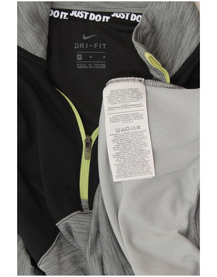 NIKE Damen Dri Fit Pullover-Trainingsanzugoberteil, UK 14, Mittelgrau, Farbblock